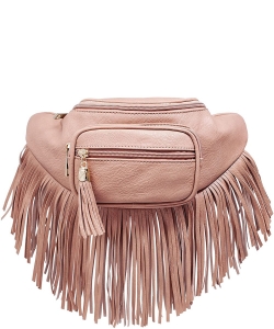 Fashion Fringe Tassel Fanny Pack Waist Bag KL088 ROSEPINK